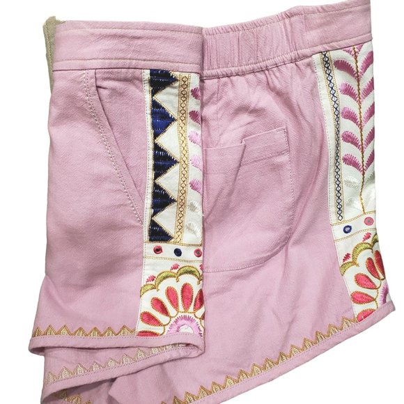 Anthropologie Embroidered Track Shorts - Picture 6 of 10